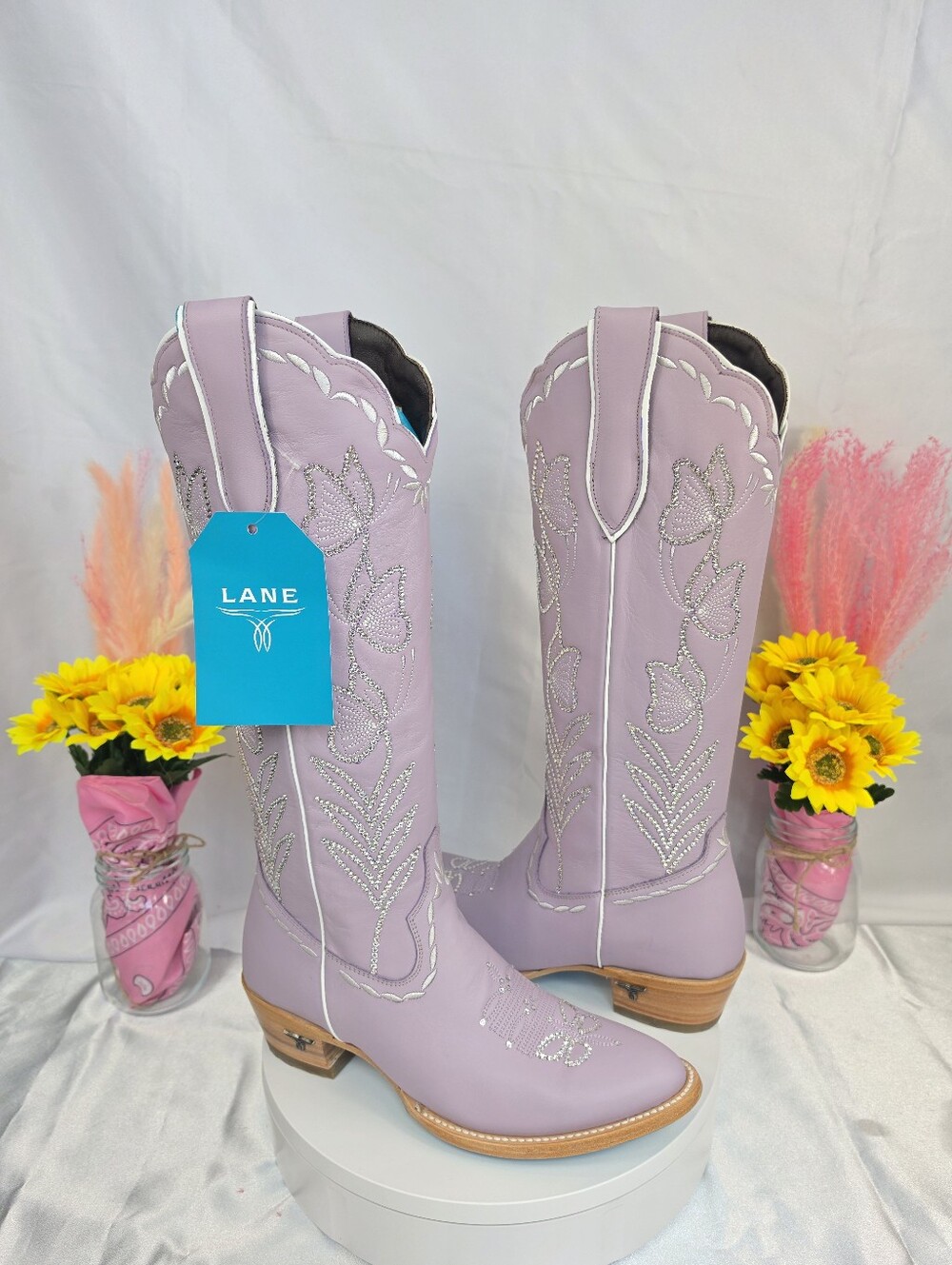 Lane Sweet Memories Cowgirl Boots with SWAROVSKI Crystals SIZE 7.5 - Picture 9 of 10